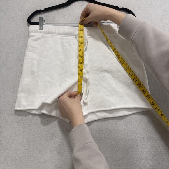Frank & Eileen Sweat Shorts Womens Small White French Terry Drawstring Lounge - Picture 7 of 9